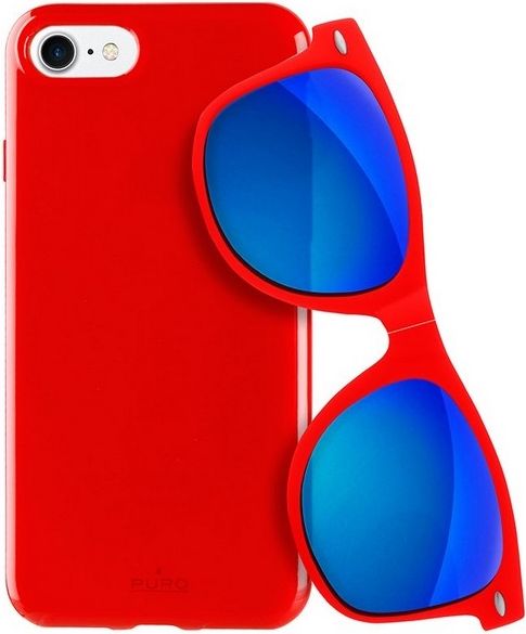Puro Sunny Kit etui dla iPhone 7/8 + okulary (IPC747SUNNYKIT1RED)