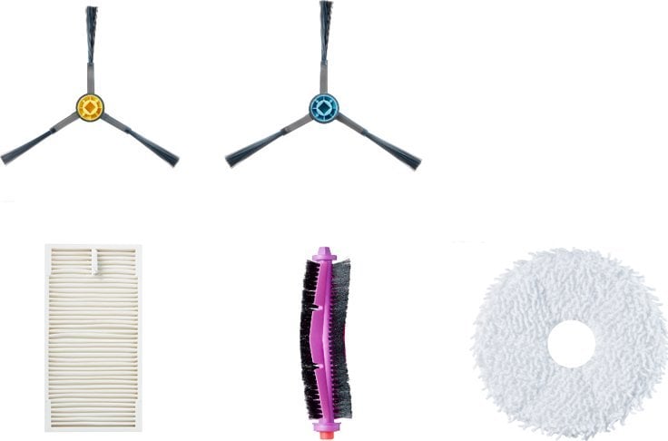 Midea Spare Parts Kit for V12: 6x Side brushes, 2x Roller brushes, 3x HEPA Filters, 4x Mops, 3x Dust Bags