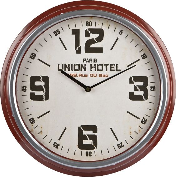 Witek Home Zegar ścienny okrągły 47cm brąz Union Hotel