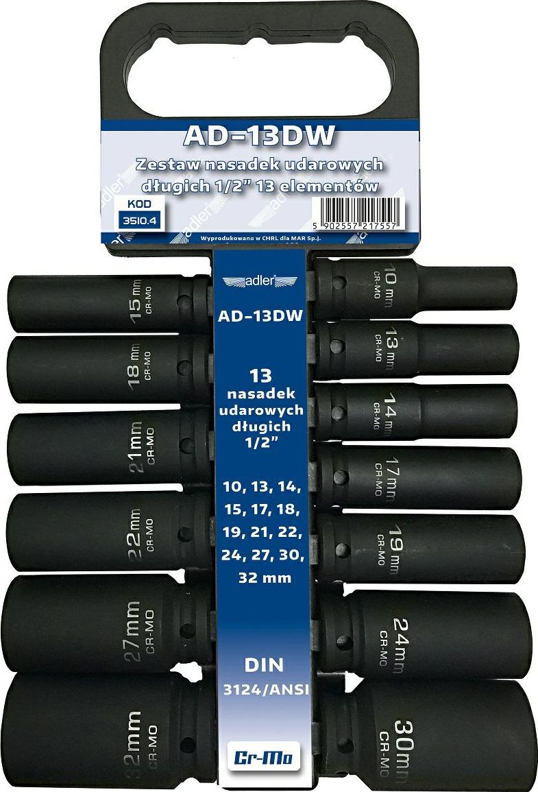 Adler Nasadki udarowe 13szt. (3510.4)