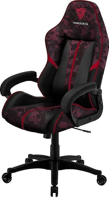 Krzesło biurowe ThunderX3 ThunderX3 BC1 CAMO Gaming Stuhl - camo/rot