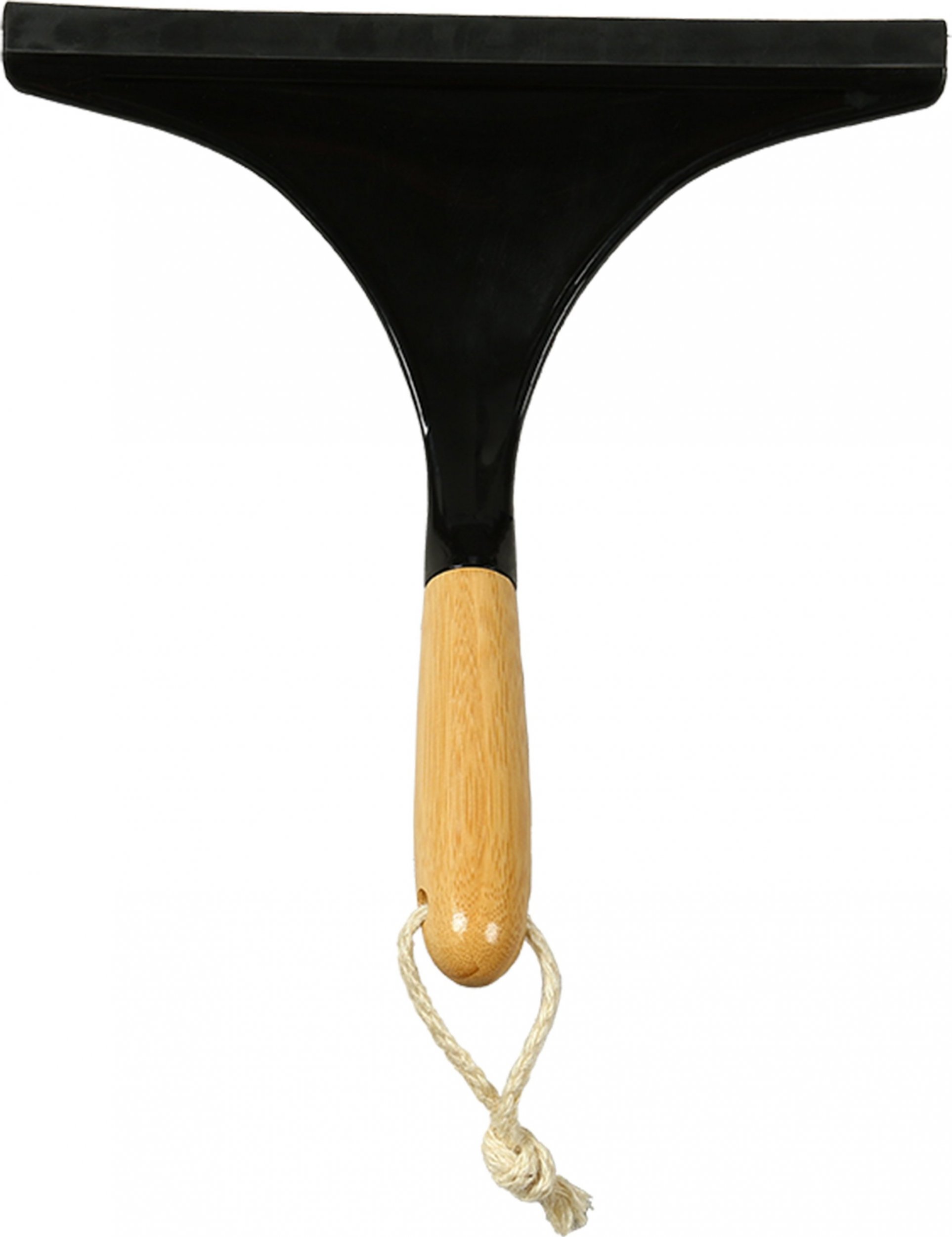 Sepio Czarna ściągaczka do wody z drewnianym uchwytem