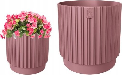 Form-Plastic Osłonka ozdobna różowa 21,8x21,8cm plastikowa okrągła