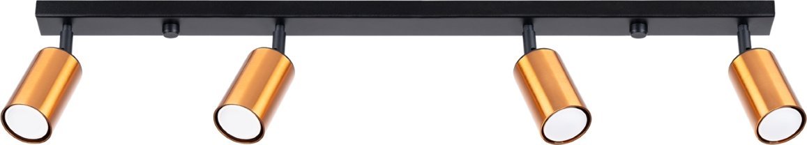 Lampa sufitowa Sollux Lighting SOLLUX Plafon WINX 4L czarny/miedź 4 x GU10 SL.1379