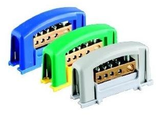 Pawbol Zacisk ochronny 1x25, 4x10 żółto-zielony z pokrywą na szynę TH35 (E.4125P)