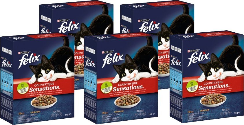 Felix Felix Countryside Sensations z mieszanką wołowiny i kurczaka i z warzywami 5x1kg