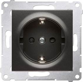 Kontakt-Simon Gniazdo wtyczkowe pojedyncze uziemienie Schuko 16A IP20 antracyt (DGSz1CZ.01/48)