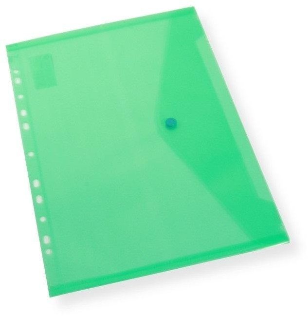 Teczka A4 kopertowa z europerforacją zielona