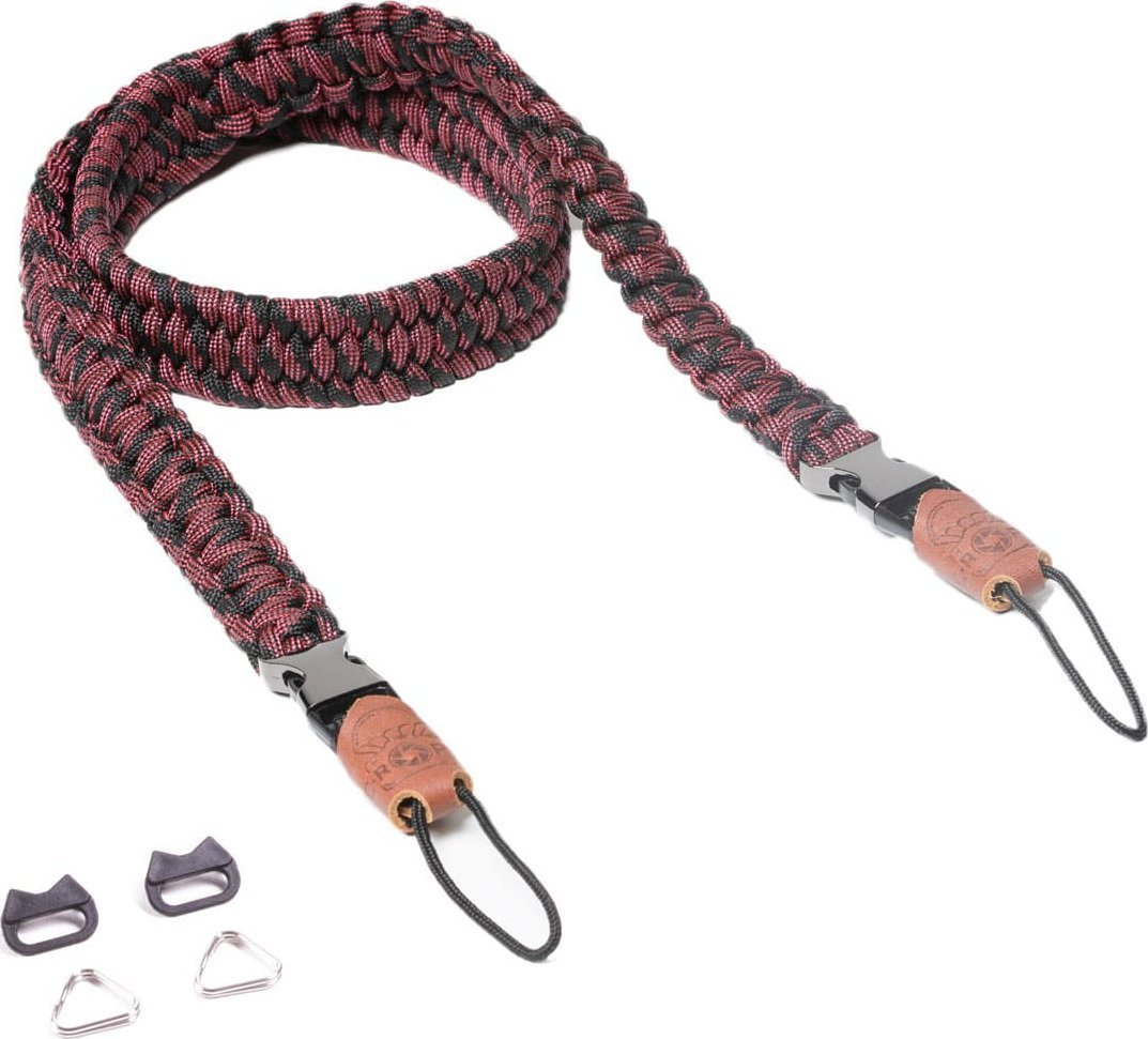 Genius C-ROPE Pasek do aparatu Traveler z Paracordu 100cm Red Dots retail