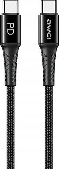 Kabel USB Awei USB-C - USB-C 1 m Czarny (CL-111T)