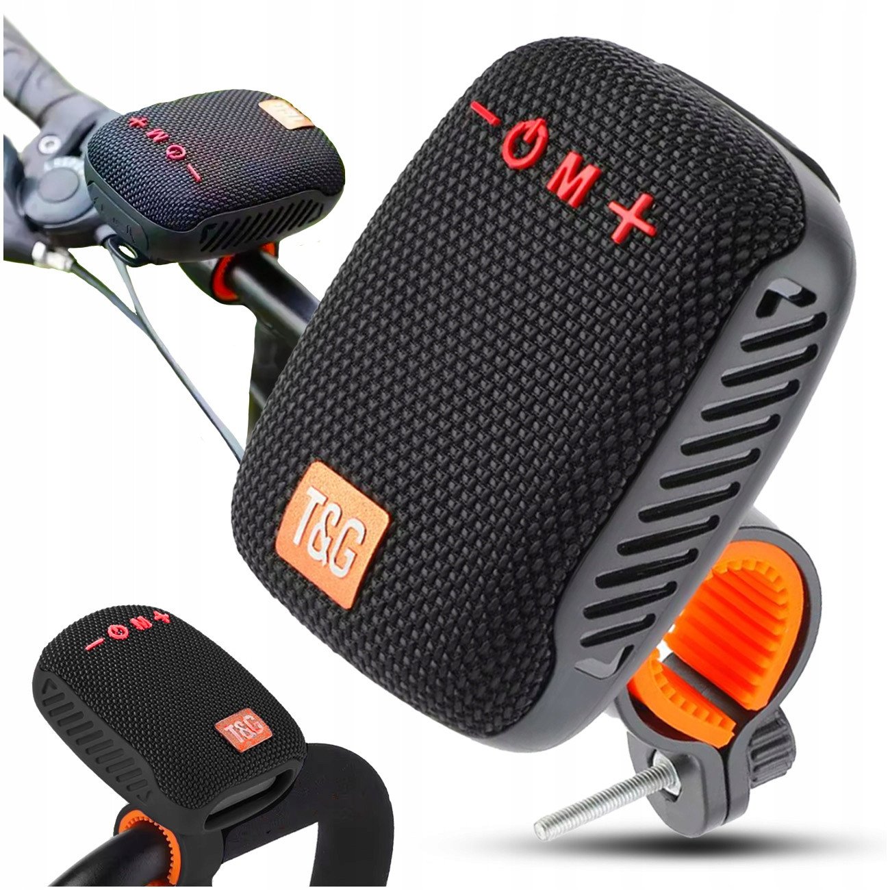 GŁOŚNIK ROWEROWY NA ROWER CZARNY BLUETOOTH DO ROWERU GŁOŚNIKI ROWEROWE IP67