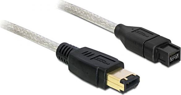 Delock Firewire 9-pin - Firewire 6-pin, 1m, Przezroczysty (82595)