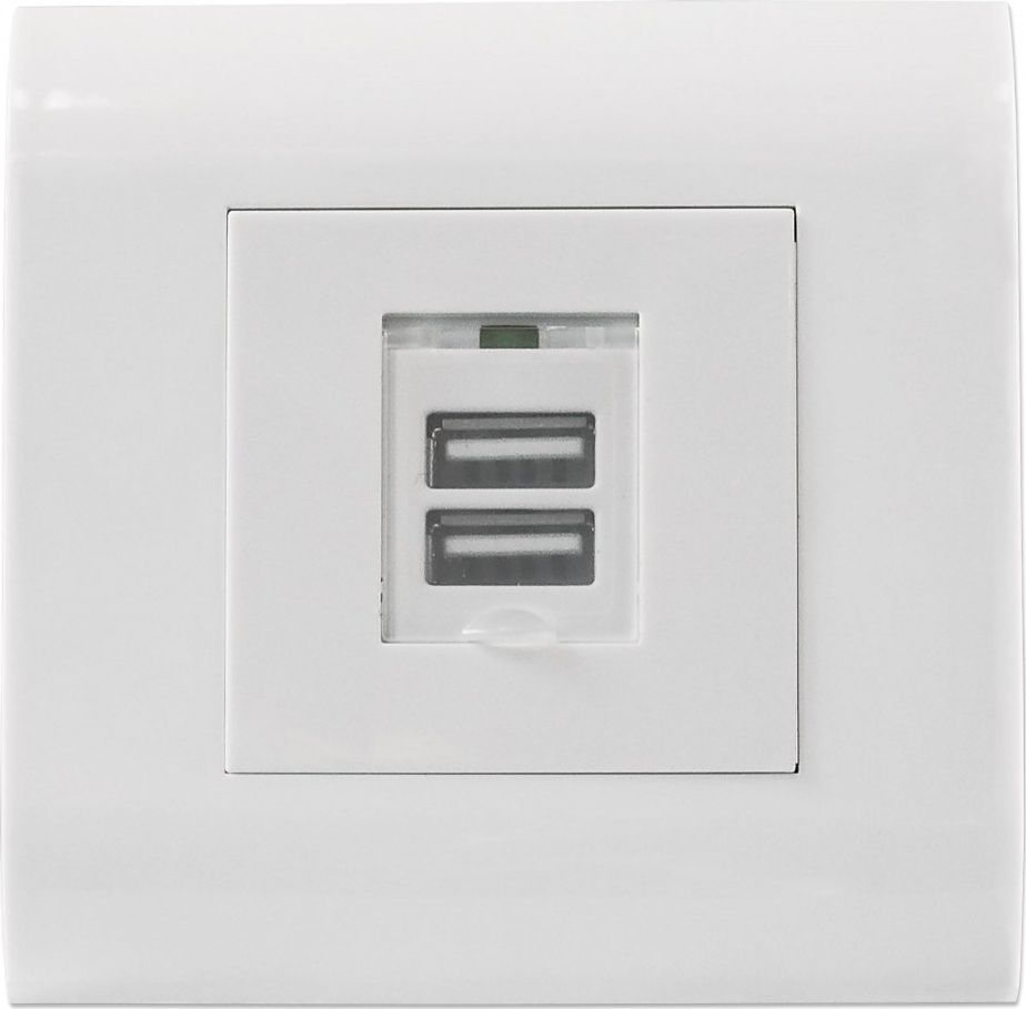 Intellinet Network Solutions Intellinet Network Solutions Intellinet Gniazdo podtynkowe 2x USB-A 5V/2.1A białe