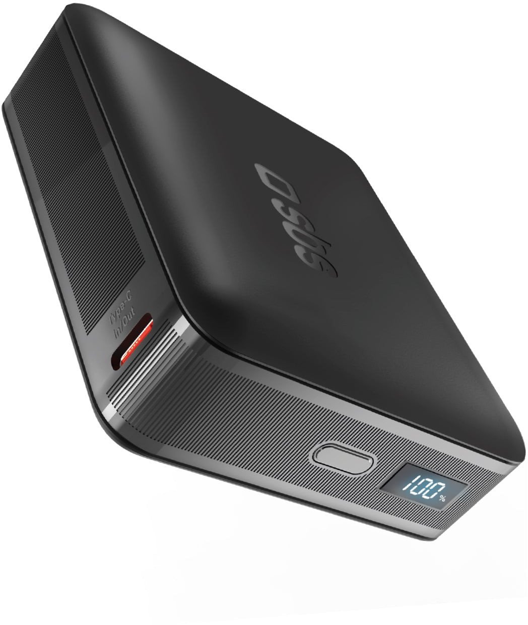 Powerbank SBS HD 65W 20000mAh USB-C z wyświetlaczem LCD - czarny