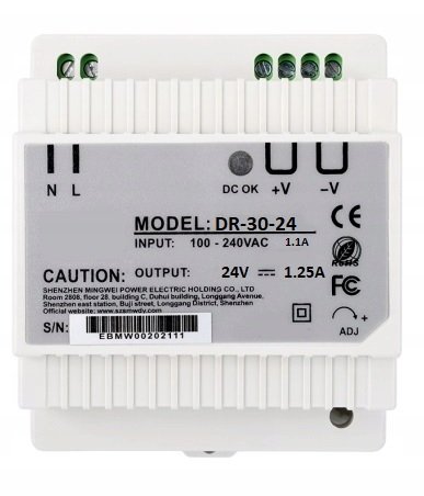 REER ZASILACZ NA SZYNĘ DIN 24V 1.25A