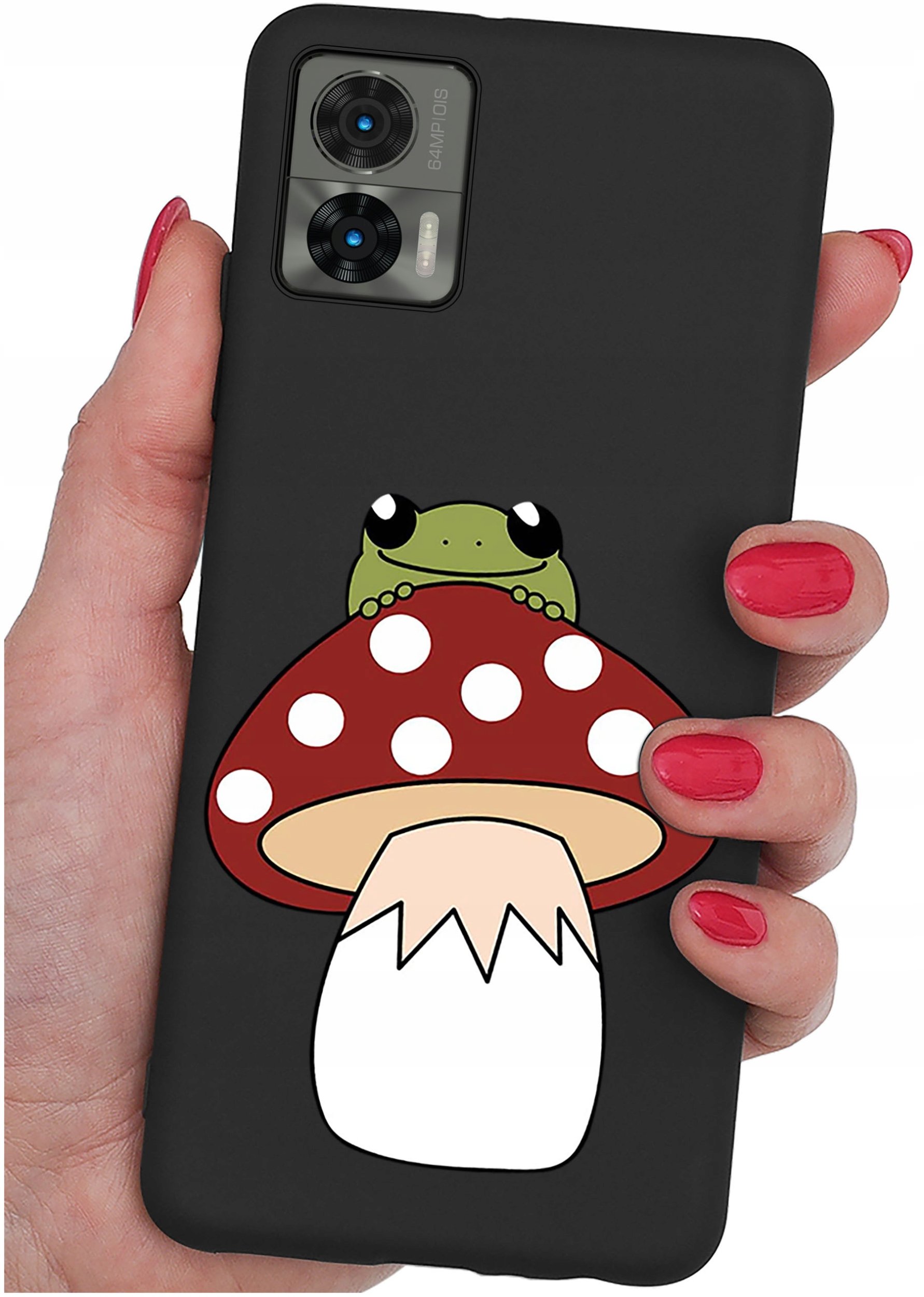 krainaGSM Etui do Motorola Moto Edge 30 Neo WZORY SILIKONOWE MATT CASE + SZKŁO 9H