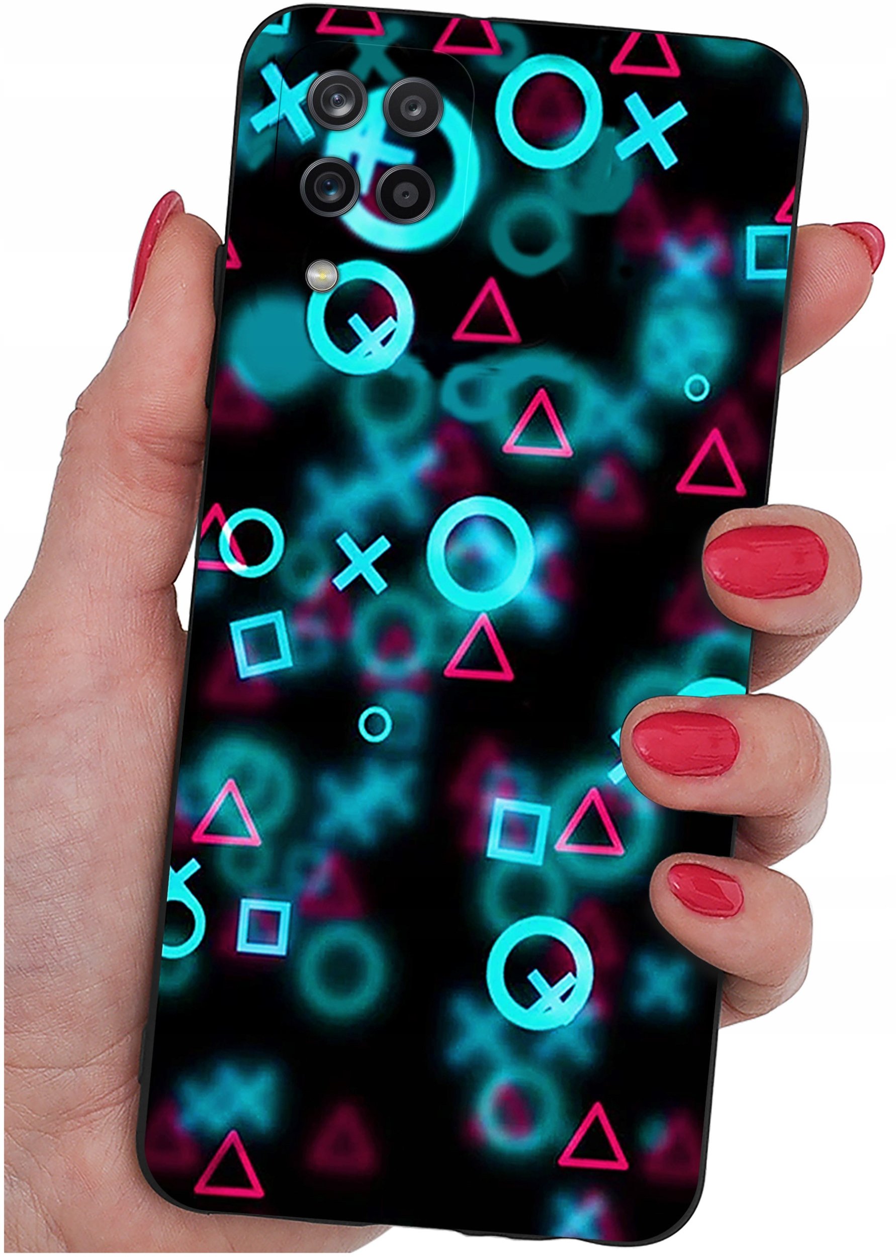 Etui do Samsung Galaxy A12|M12 WZORY |SILIKONOWE MATT CASE + SZKŁO 9H