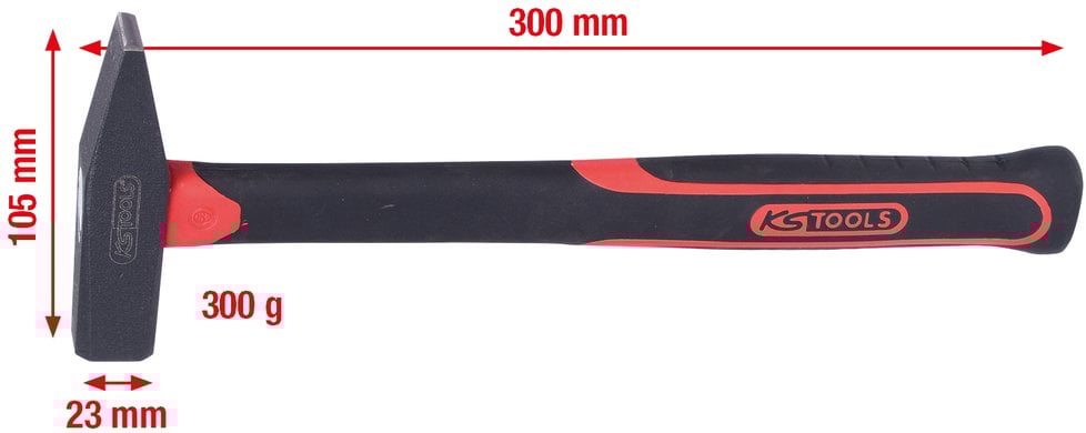 XXX_beta (Beta Tools) Młotek uchwyt z włókna szklanego 300g, KS Tools