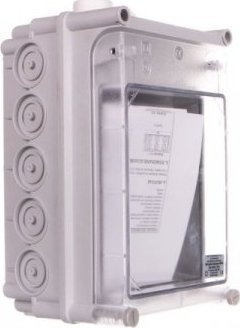 Tarel Skrzynka zabezpieczeniowa z pokrywą uchylną + TH35 z dławnicami (9232-000)