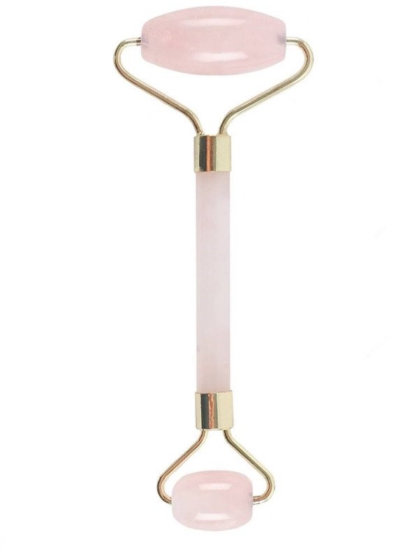 Masażer do twarzy podwójny - Kwarc Różowy