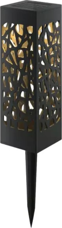 Aigostar Słupek ażurowy lampion lampa solarna ogrodowa led 18x6x6cm czarny Słupek ażurowy lampion lampa solarna ogrodowa led 18x6x6cm czarny