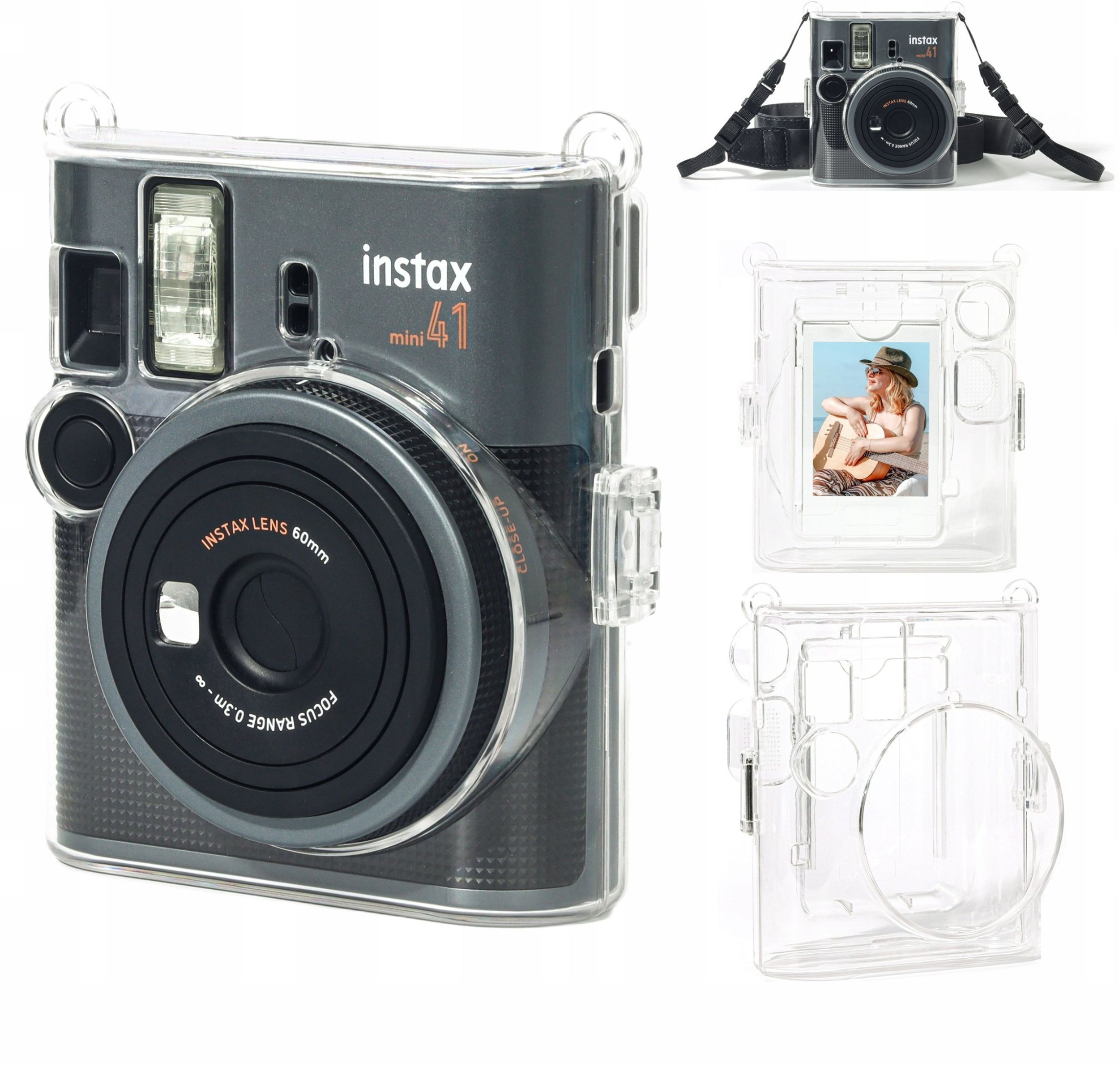 Futerał Sztywny Etui Pokrowiec Case Osłona Do Fuji Fujifilm Instax Mini 41 / Przezroczyste