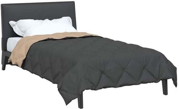 vidaXL Letni Kołdra Antracyt i Taupe 220 x 140 cm Mikrofibra