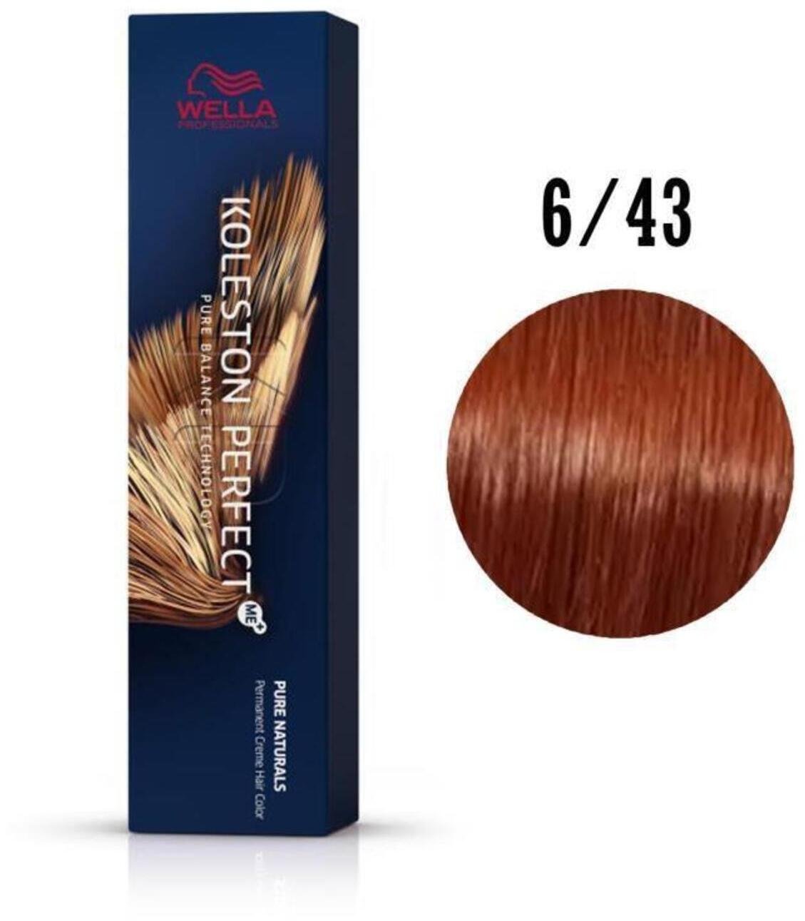 Wella Professionals Wella Professionals, Koleston Perfect, Permanent Hair Dye, 6/43 Dark Blonde Golden Red, 60 ml For Women