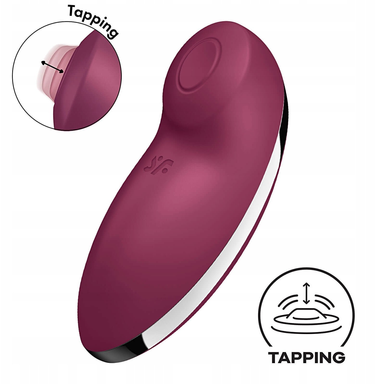 SATISFYER_Tap & Climax 2 ciśnieniowy stymulator łechtaczki Red