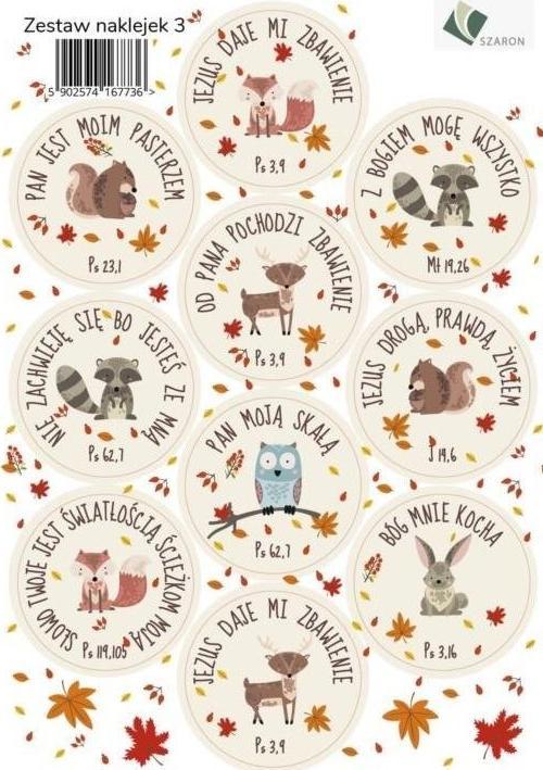 Szaron Zestaw naklejek - zwierzątka