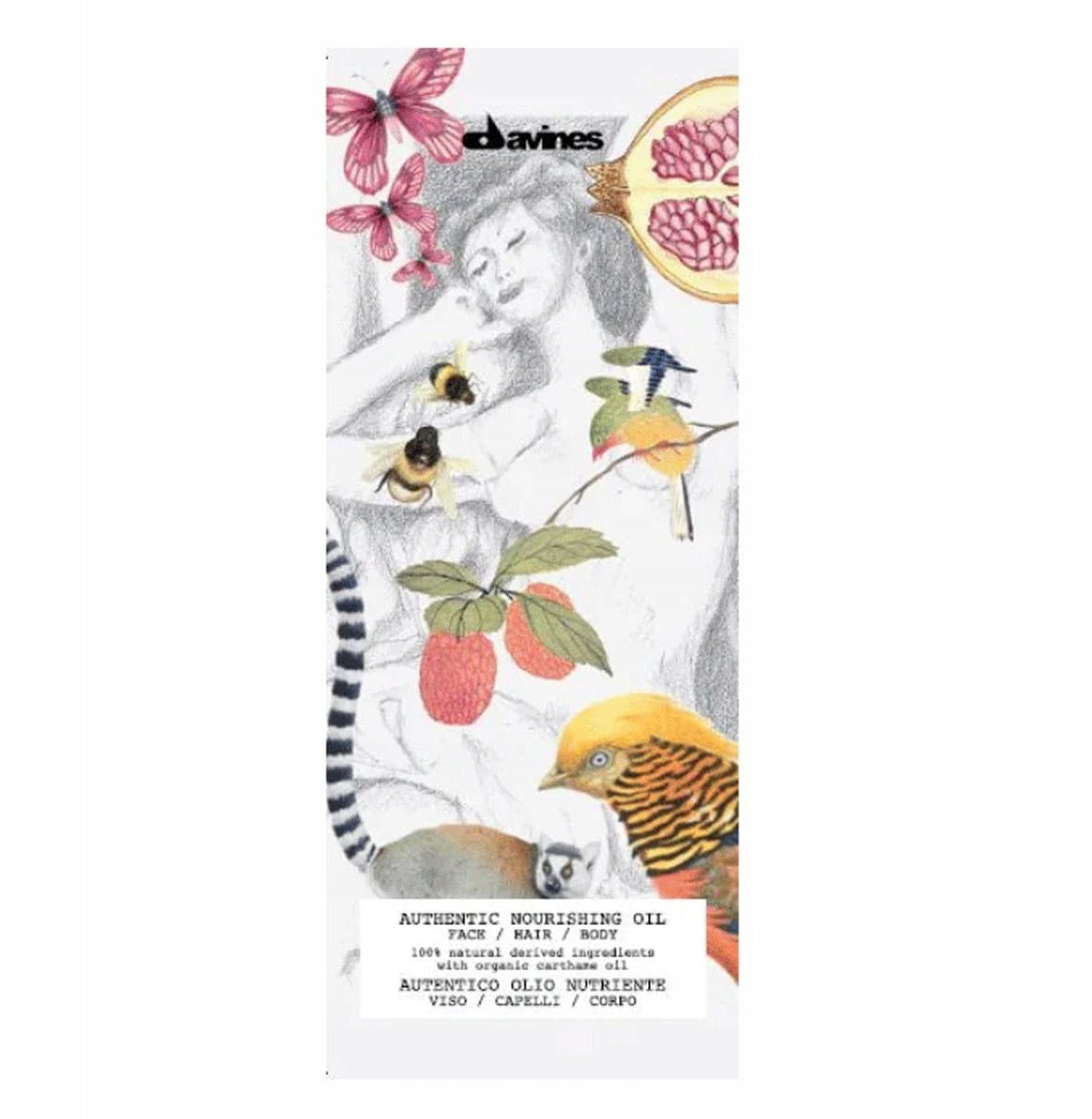 Set, Davines, Authentic, Nourishing, Oil, For Body, Face & Hair, 12 pcs, 12 ml For Women