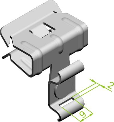 Baks Zacisk sprężysty ZSU2 8-14mm (797901)