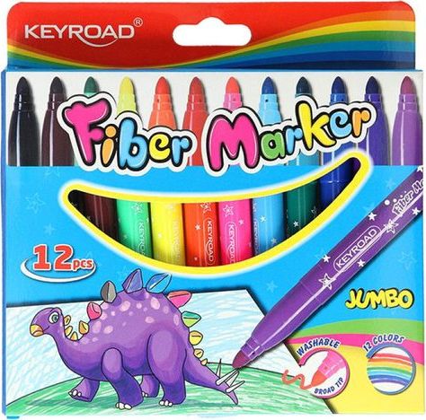 Keyroad FLAMASTRY JUMBO KEYROAD 12 KOLORÓW