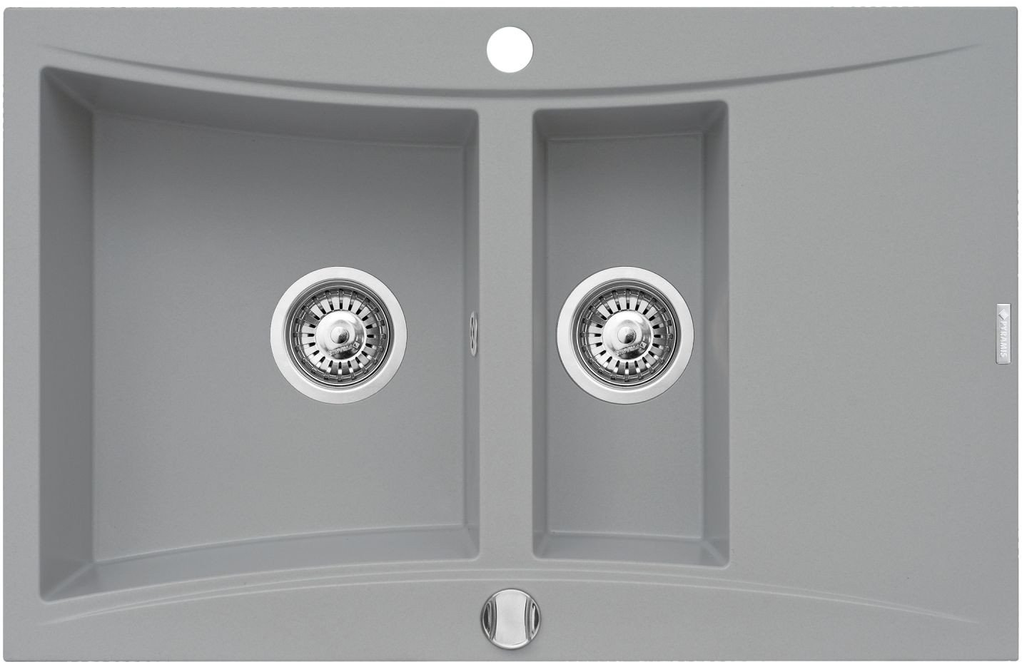 Pyramis Zlew. SOFTLINE (79x51) 1 1/2B 1D szary