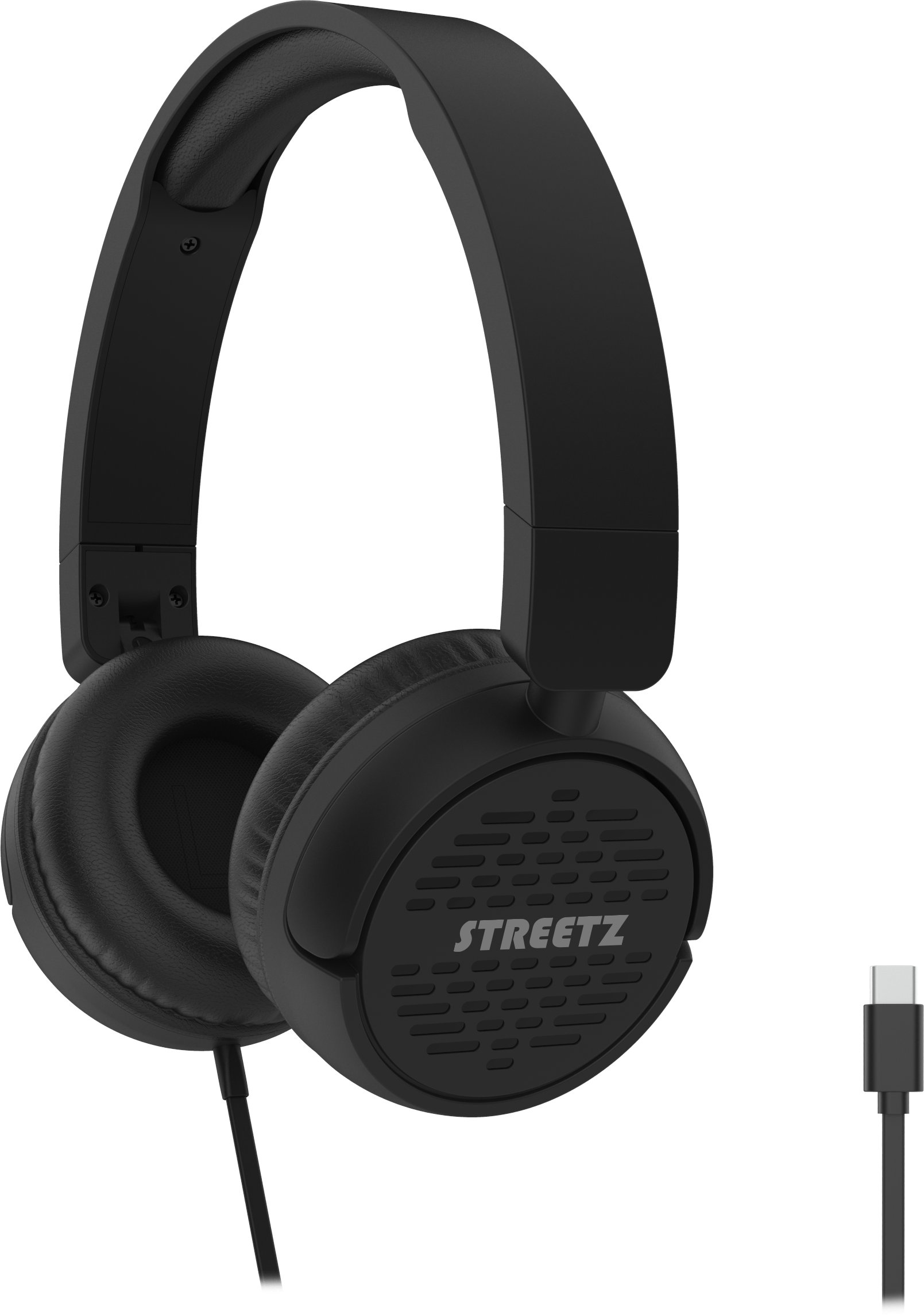 Słuchawki Deltaco STREETZ Headset USB-C składany czarny