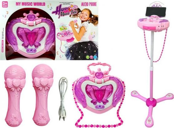 Lean Sport Szkatułka z Pozytywką na statywie różowa