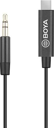 Boya Kabel USB-C - mini Jack 3.5 mm 0.2 m Czarny (BY-K2)
