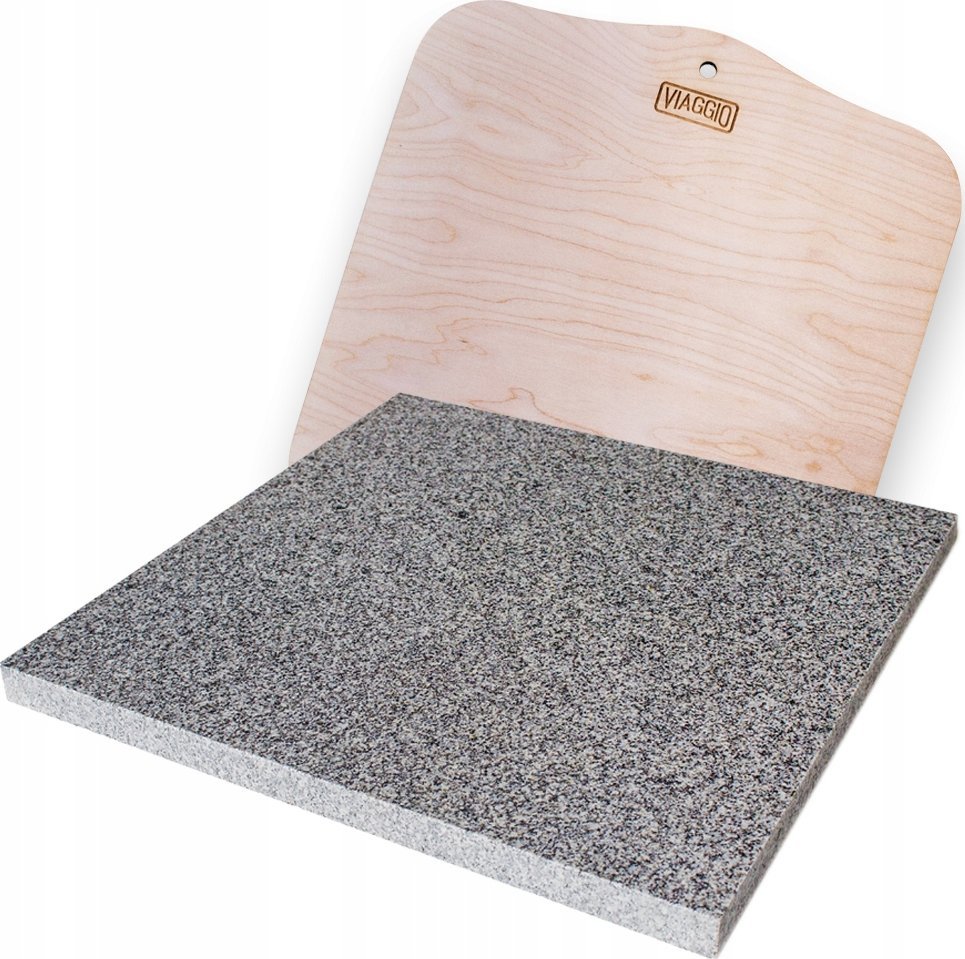 VIAGGIO KAMIEŃ GRANITOWY DO PIZZY CHLEBA 30x30 3 CM! + ŁOPATKA