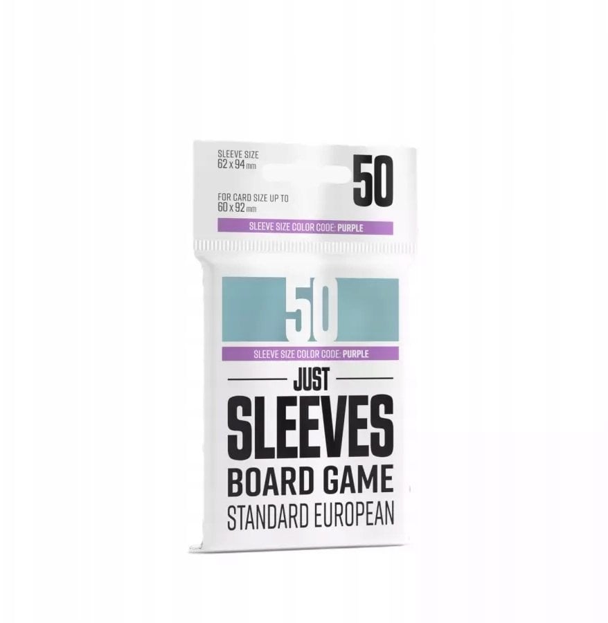 Gamegenic Just Sleeves - Board Game Sleeves (62 x 94 mm) 50 sztuk, Clear