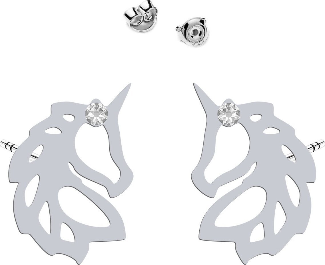 MEJK Jewellery Kolczyki Srebrne Jednorożec