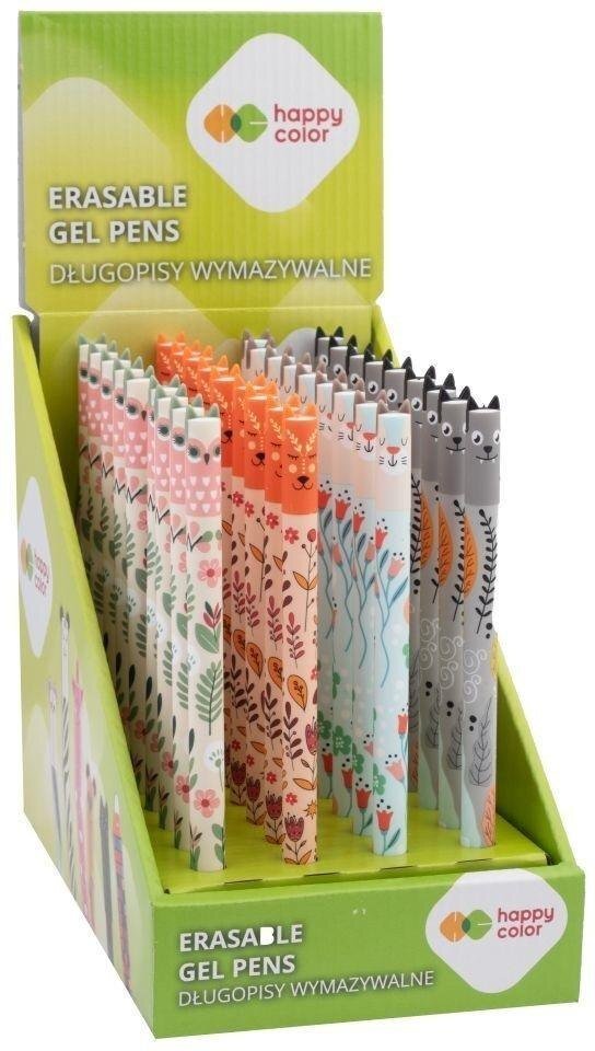 Długopis wymaz. Uszaki Floral Art nieb (36szt)