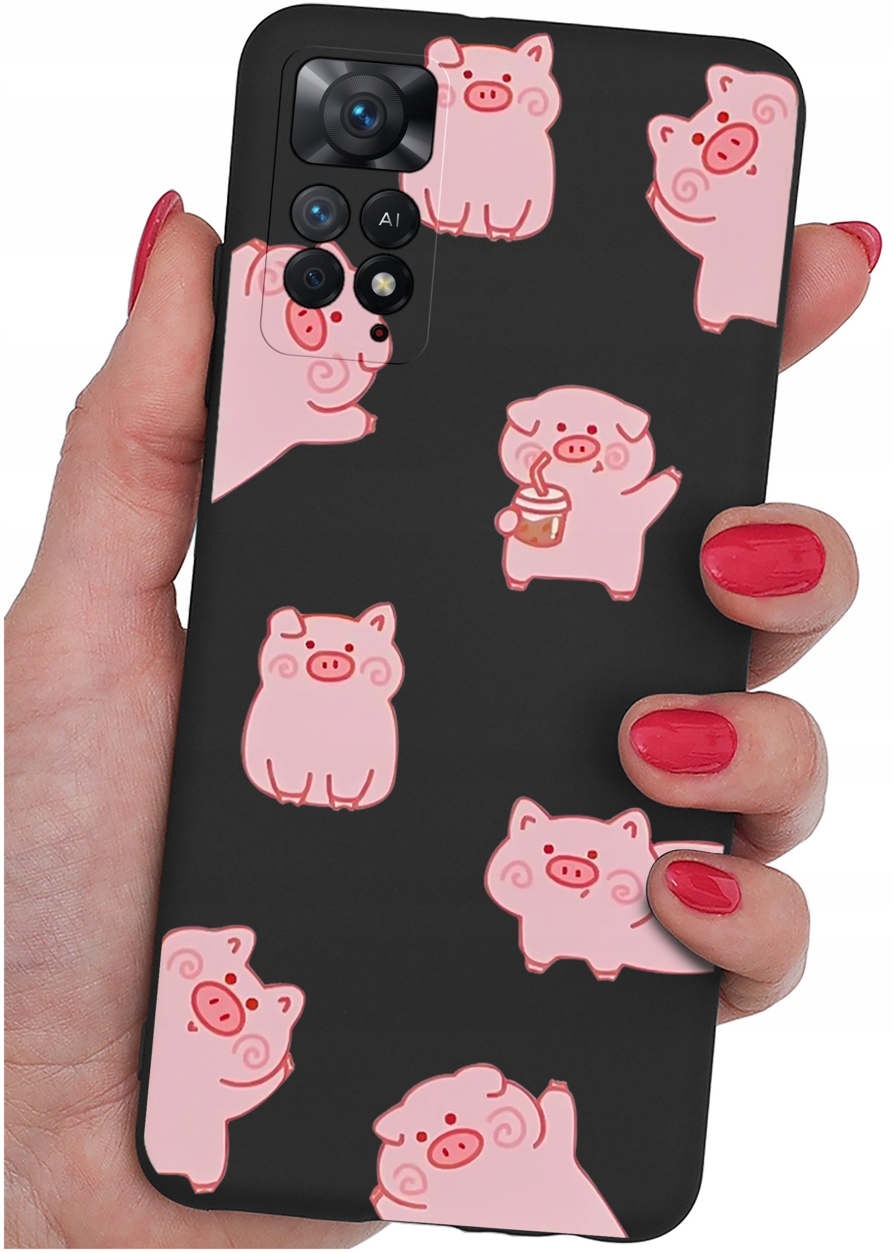 ETUI do Xiaomi Redmi Note 11 Pro | WZORY | SILIKONOWE MATT CASE + SZKŁO 9H