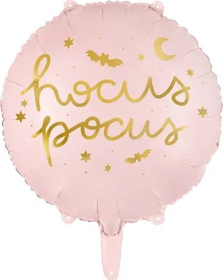 PartyDeco Balon foliowy Hocus Pocus, 45 cm, różowy one size