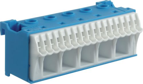 Hager Blok samozacisków QC 63A niebieski 22 przyłączy 33 x 90 x 34mm (KN22N)