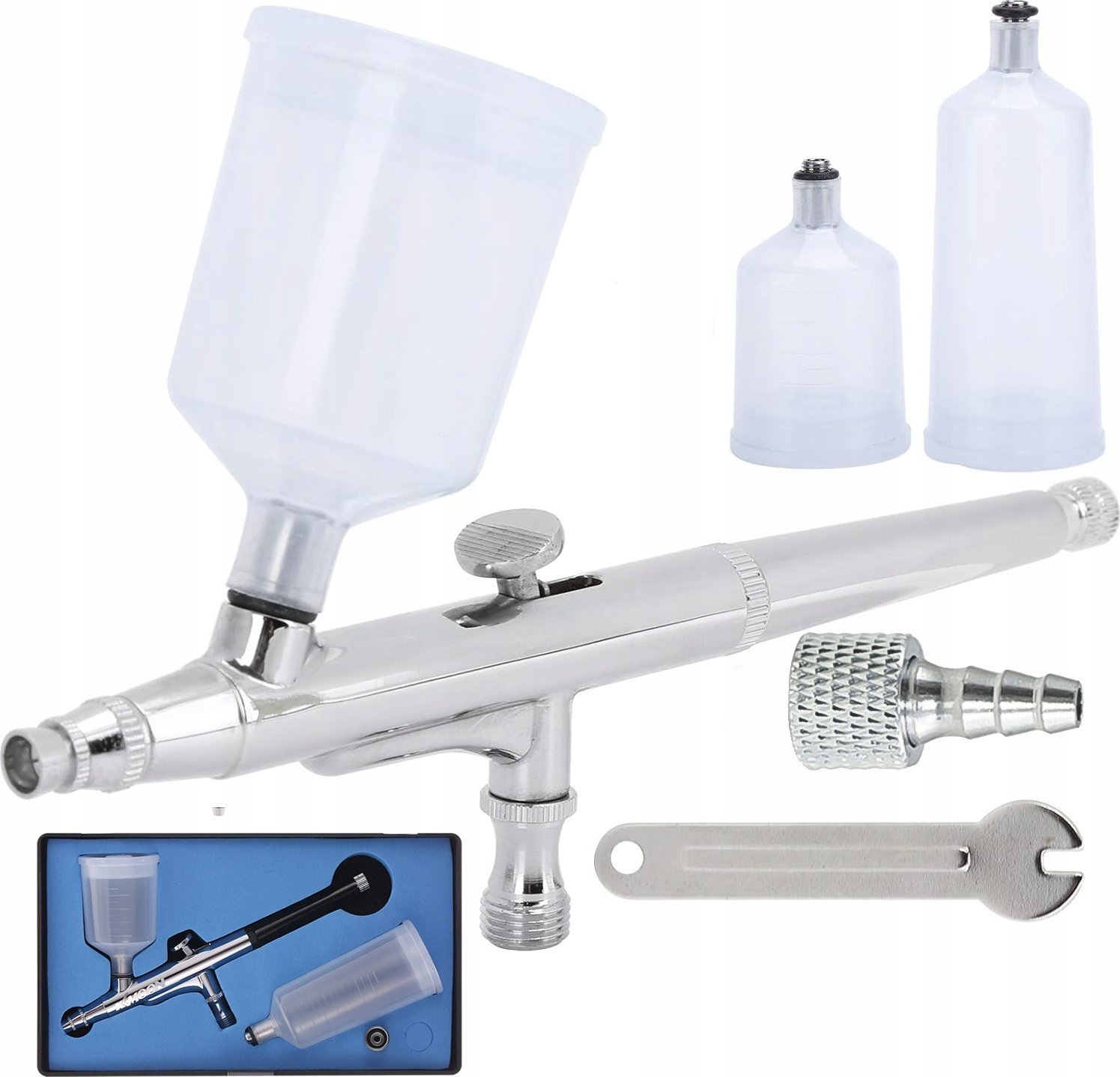 Rosfix AEROGRAF LAKIERNICZY MALARSKI PISTOLET PRECYZYJNY MODELARSKI DYSZA 0,3 MM