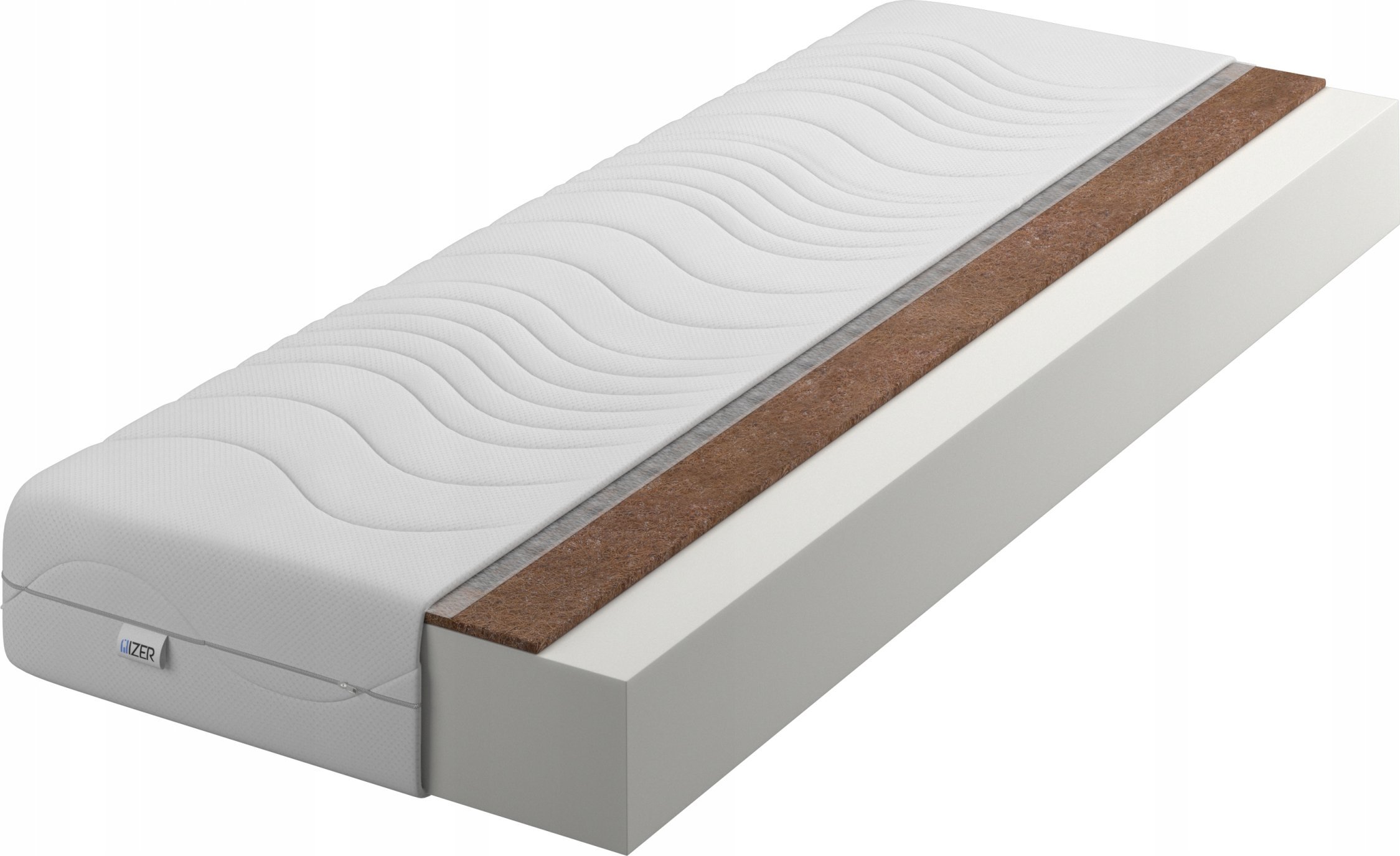 Materac piankowy Comfort + Kokos 150x200 20cm | Mata Kokosowa | Dwustronny H3/H4 | Pikowany pokrowiec |