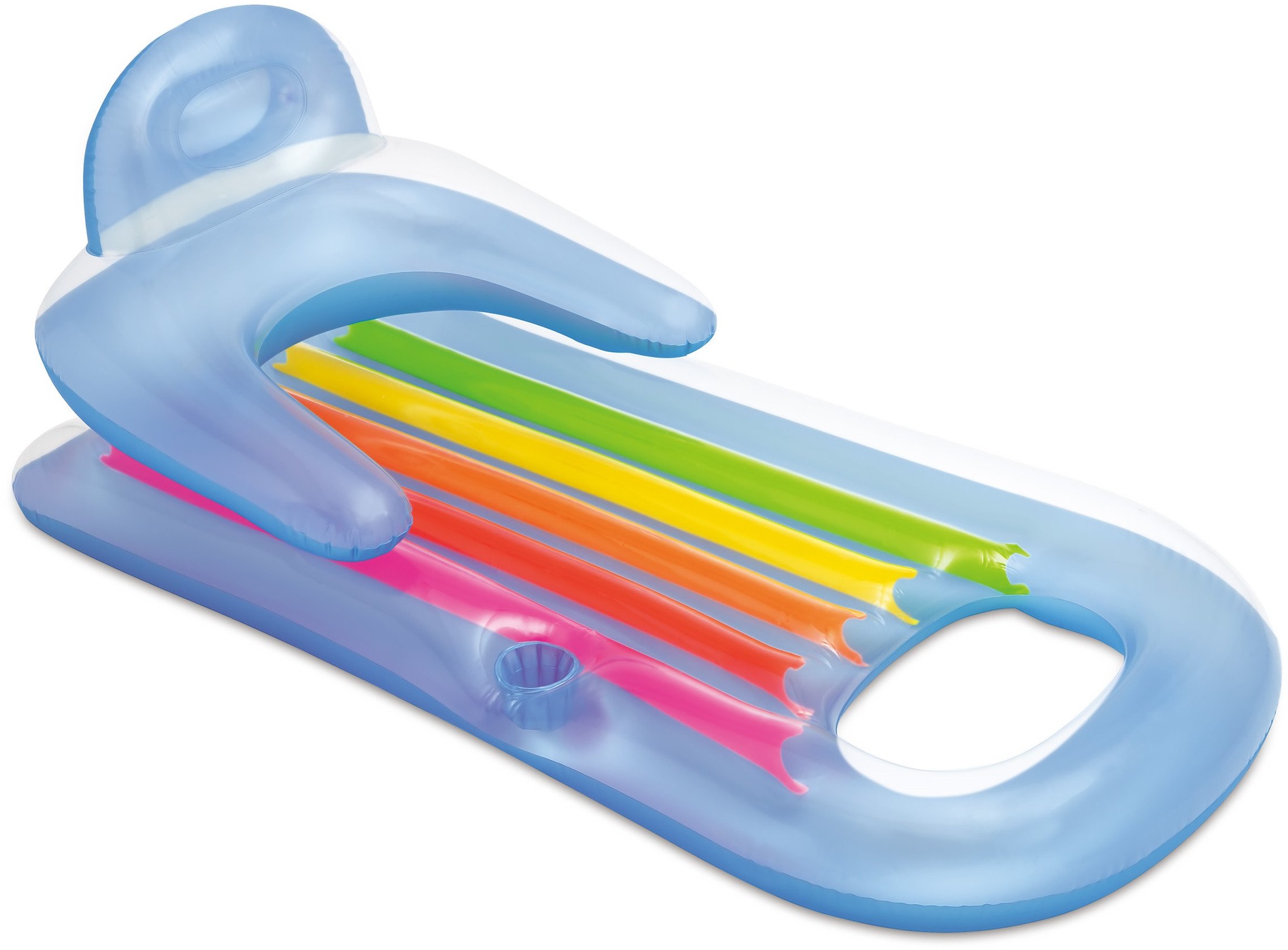 Materac dmuchany fotel z oparciem 160x85 cm INTEX 58802 niebieski