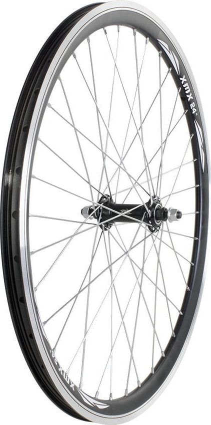 XMX Koło przód 24" obręcz stożkowa czarna, piasta aluminiowa czarna Uniwersalny