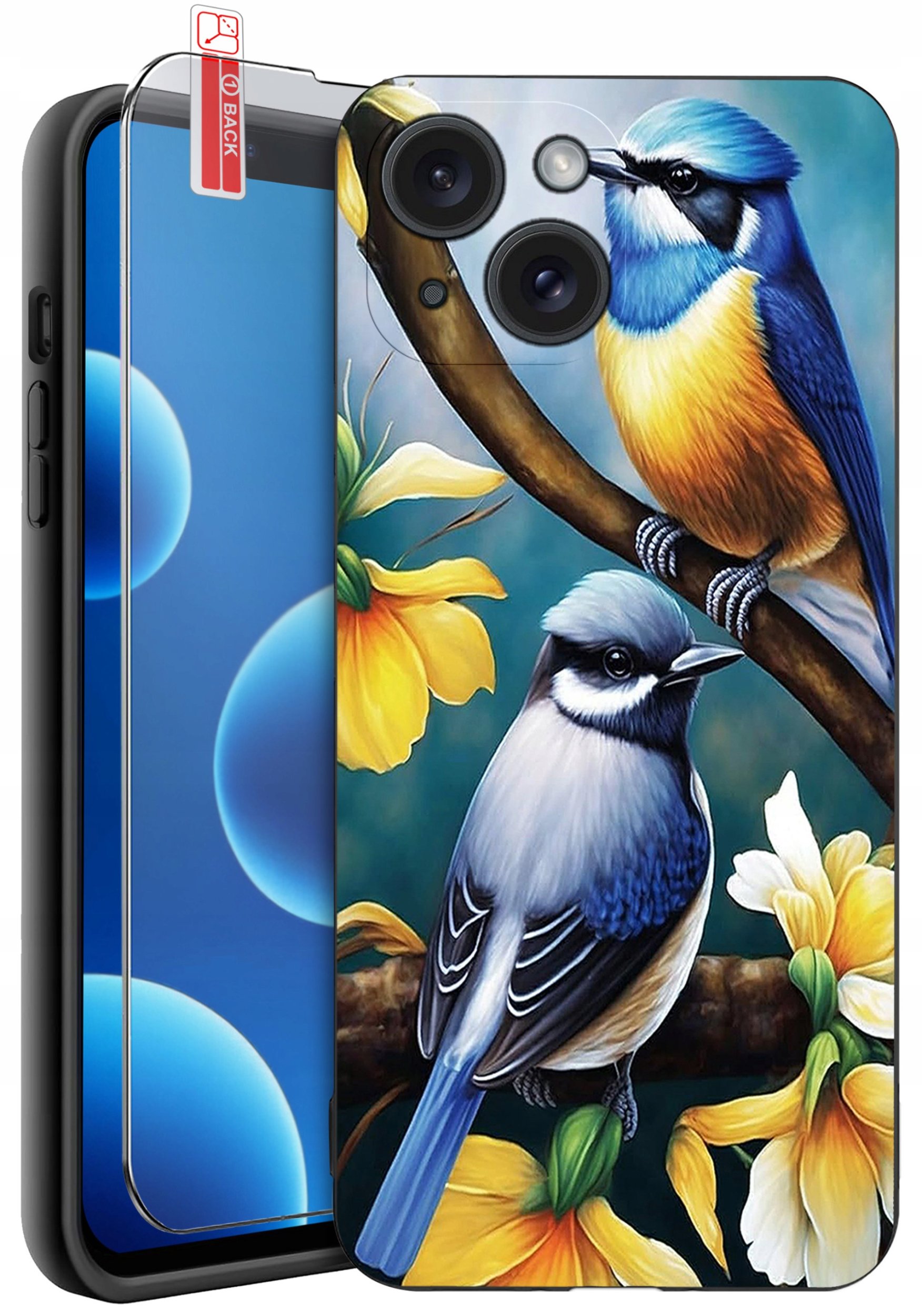 ETUI do iPhone 13 | 14 | WZORY | SILIKONOWE MATT CASE + SZKŁO 9H