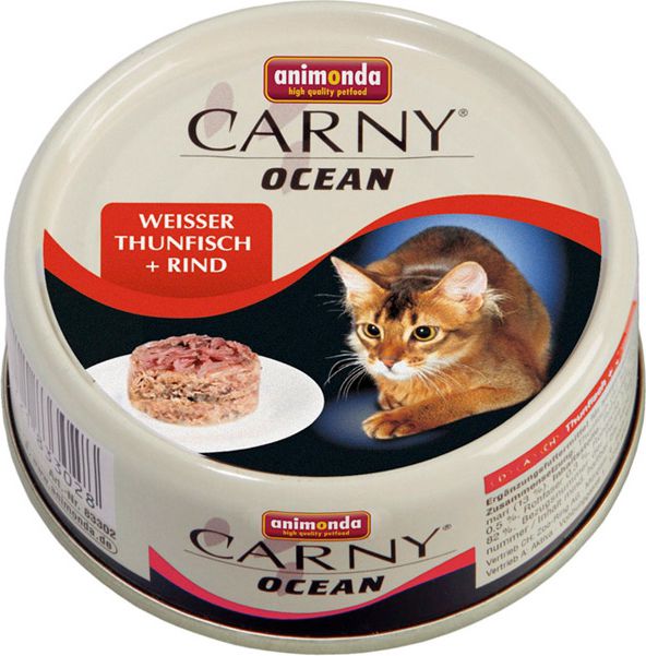 Animonda Carny OCEAN z białym tuńczykiem i wołowiną 80g